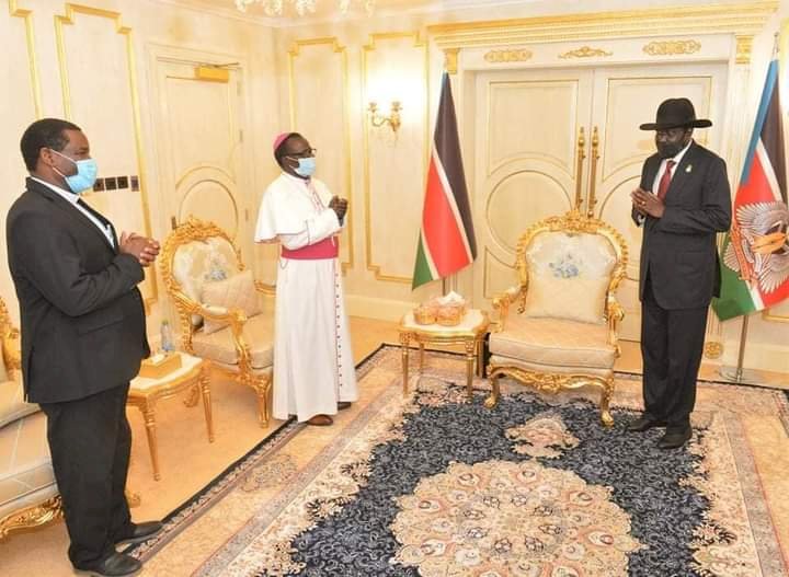 President Salva Kiir and Two Catholic Bishops Discusses Future of South Sudan during a Private Audience