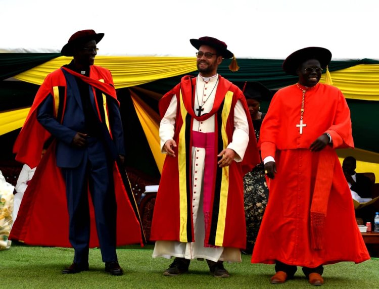 Transition at Catholic University of South Sudan: Bishop Hiiboro the Outgoing Chancellor Passes the Baton to Cardinal Ameyu and Bishop Christiano Amidst a Vision for Future Growth